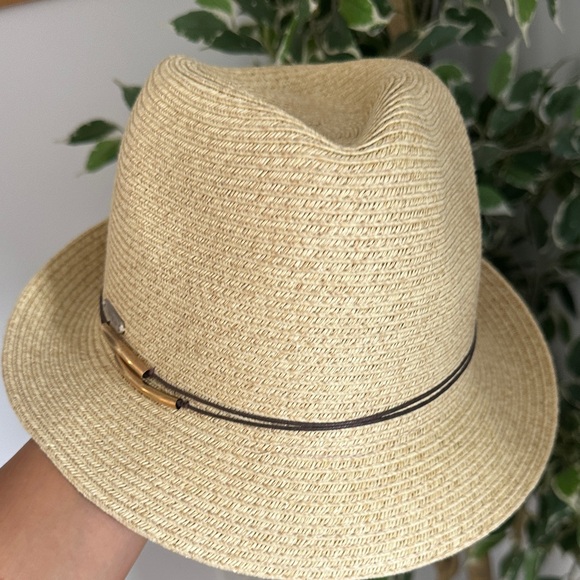Hatter Accessories - Natural Straw Fedora with Band